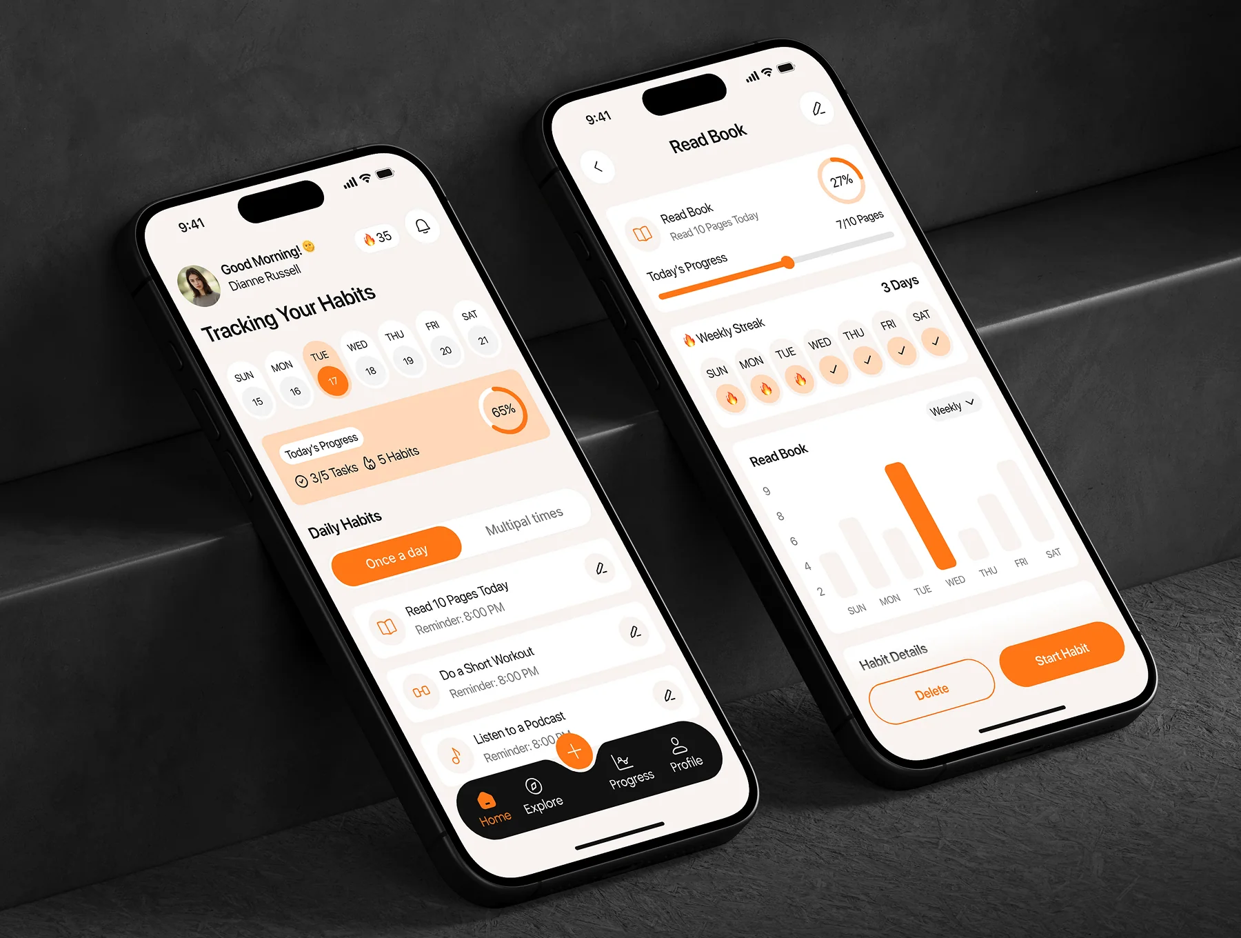 Habitly - Habit Tracker App UI Kit 7
