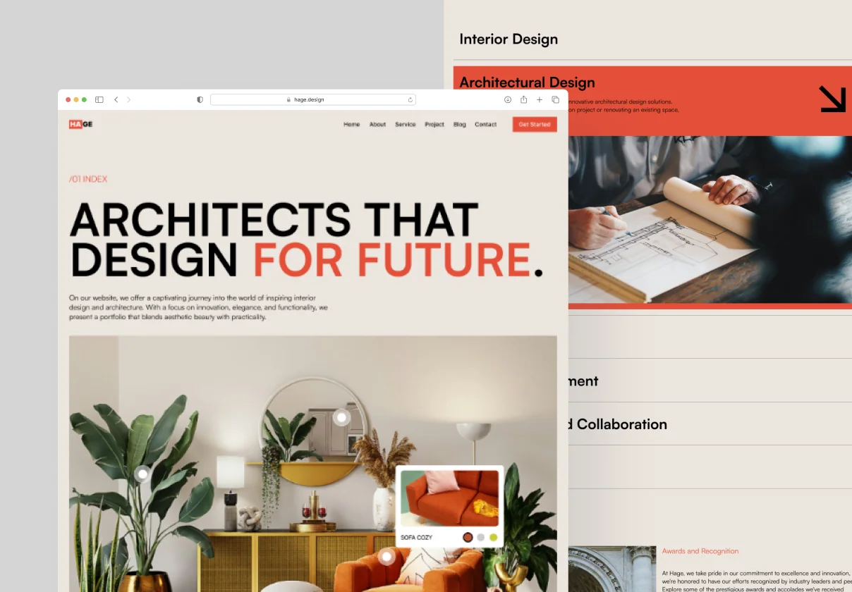 HAGE-Architecture & Interior Design Framer Template