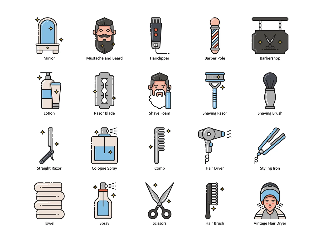 79 Hair & Beauty Icons | Aesthetic Series 3