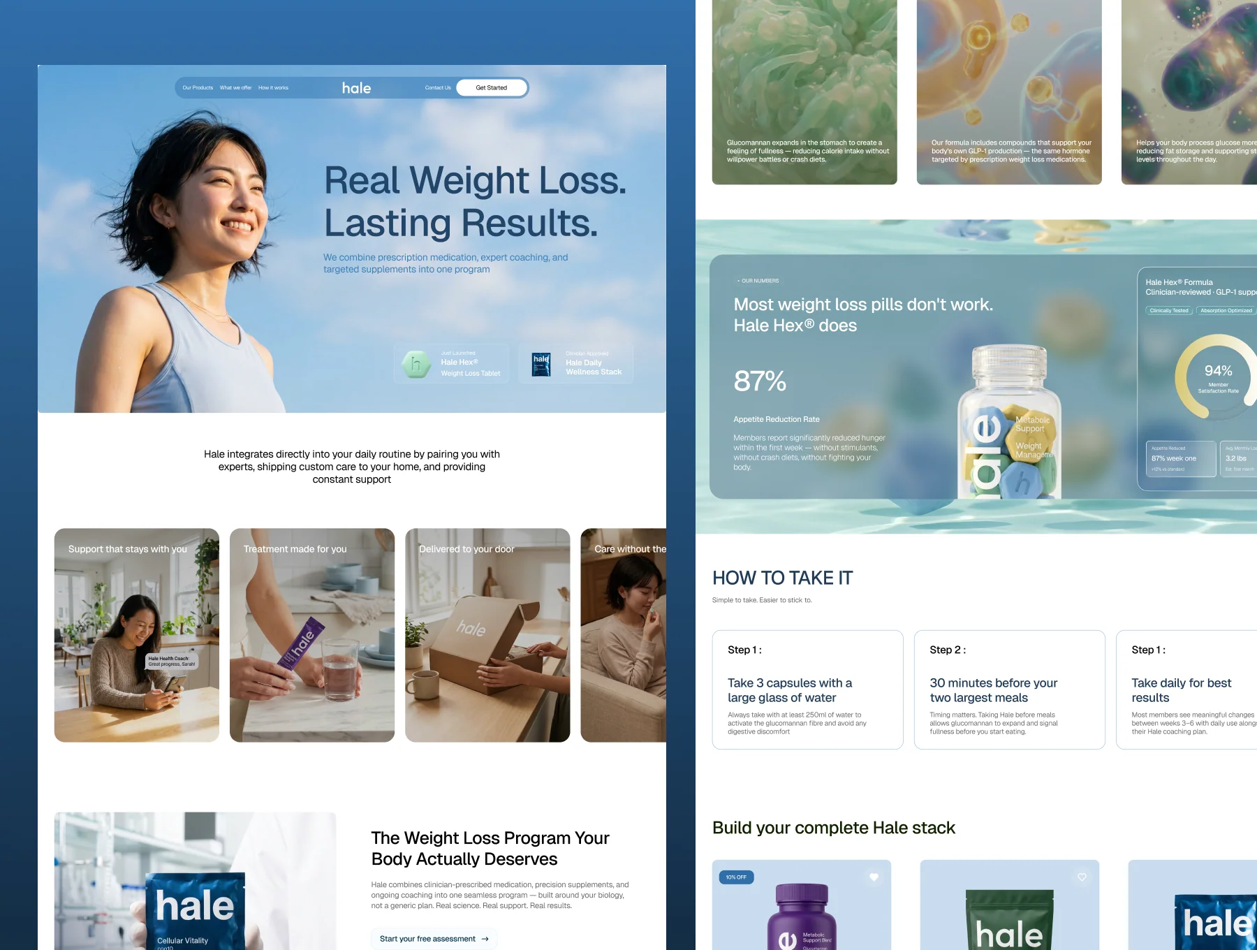 Hale — Weight Loss & Health Wellness Website UI Kit
