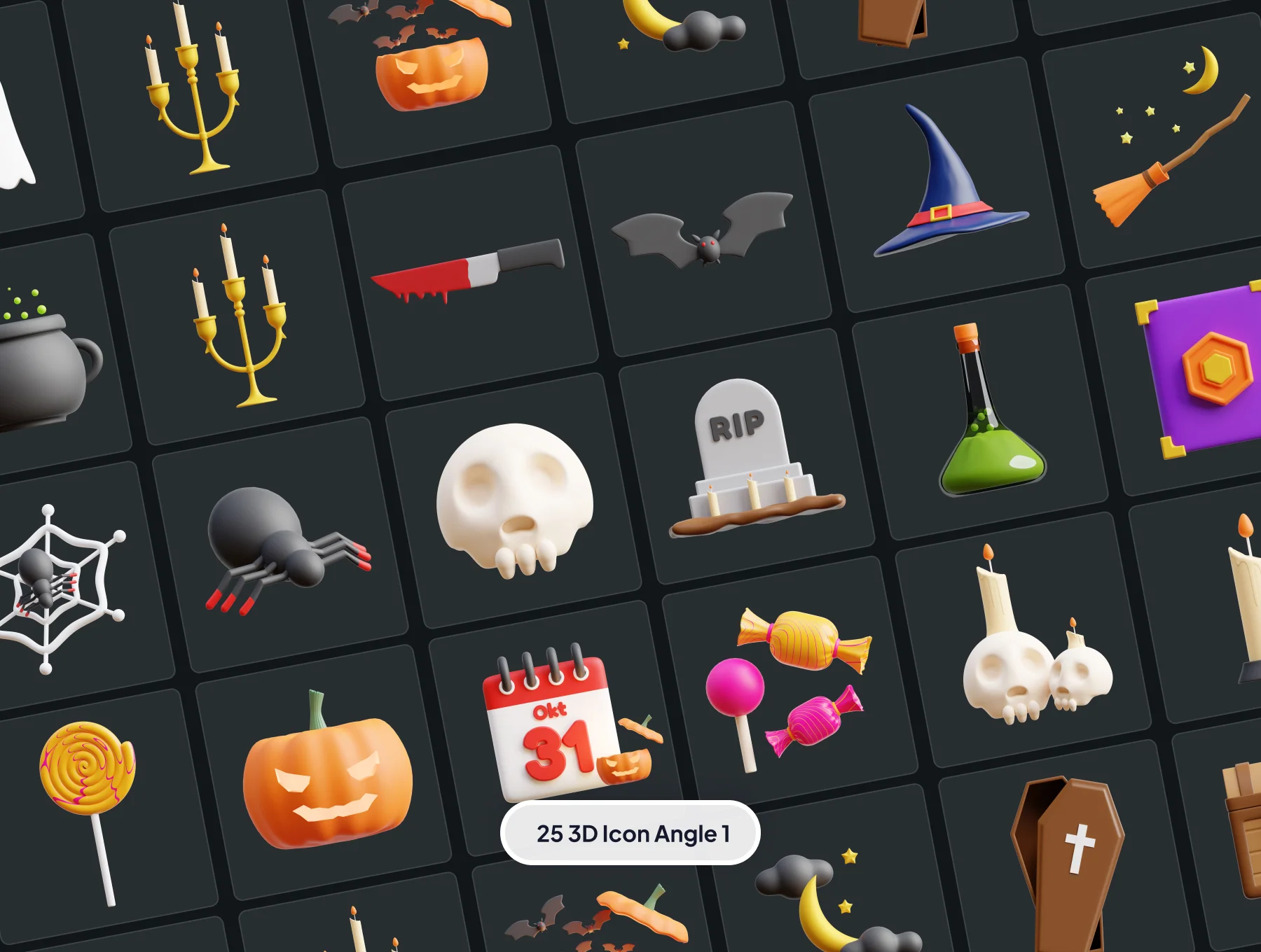 Halloween 3D Icon Set 7
