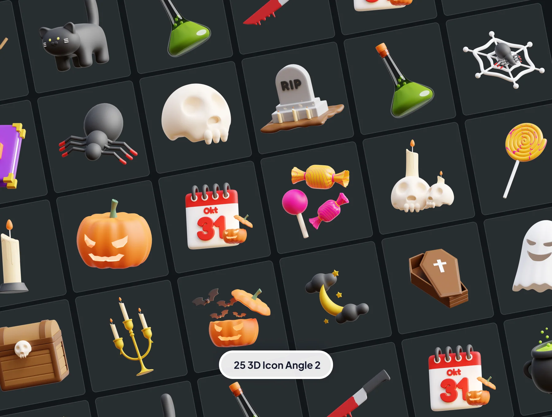 Halloween 3D Icon Set 8