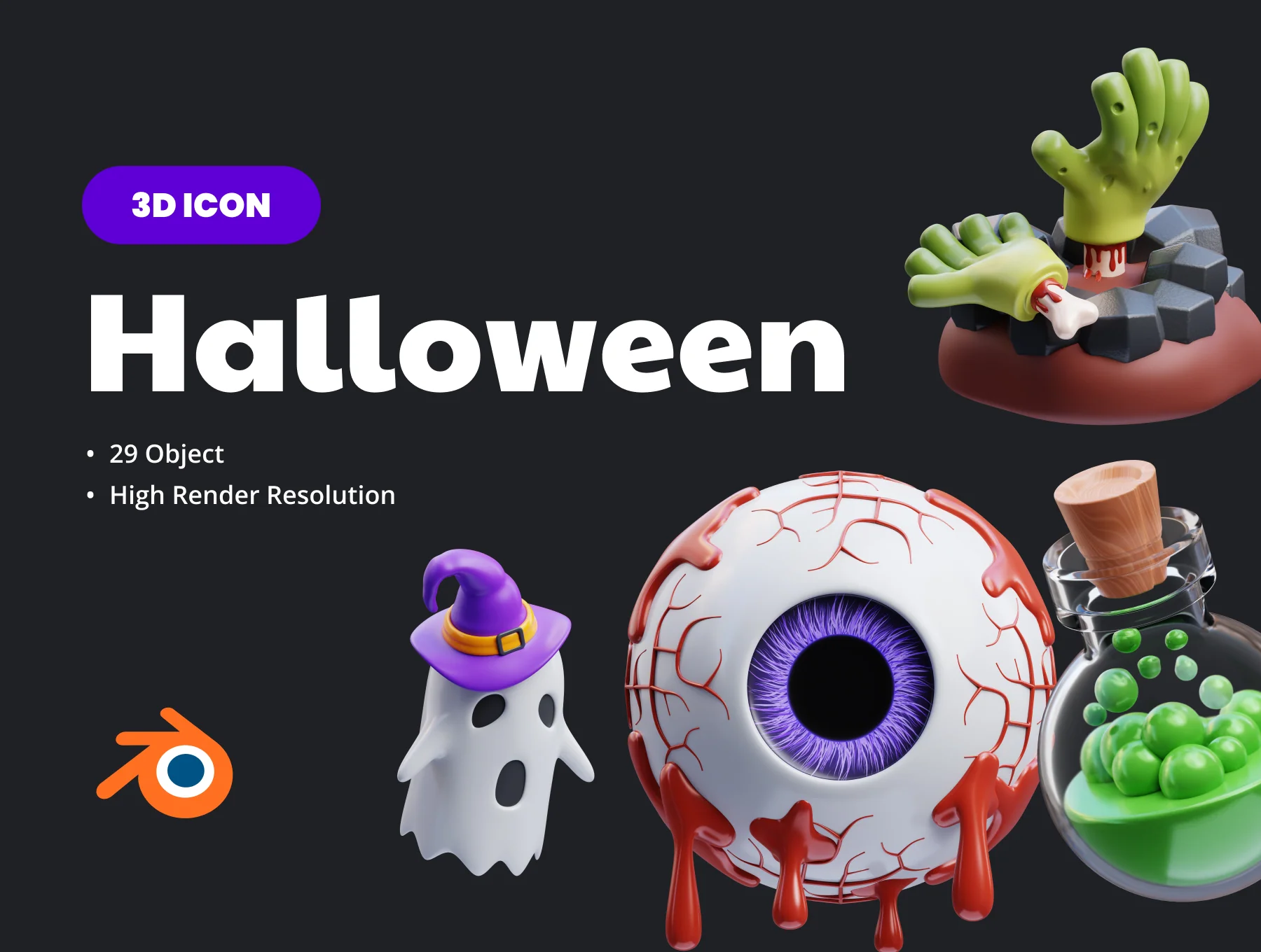 Halloween 3D Illustration