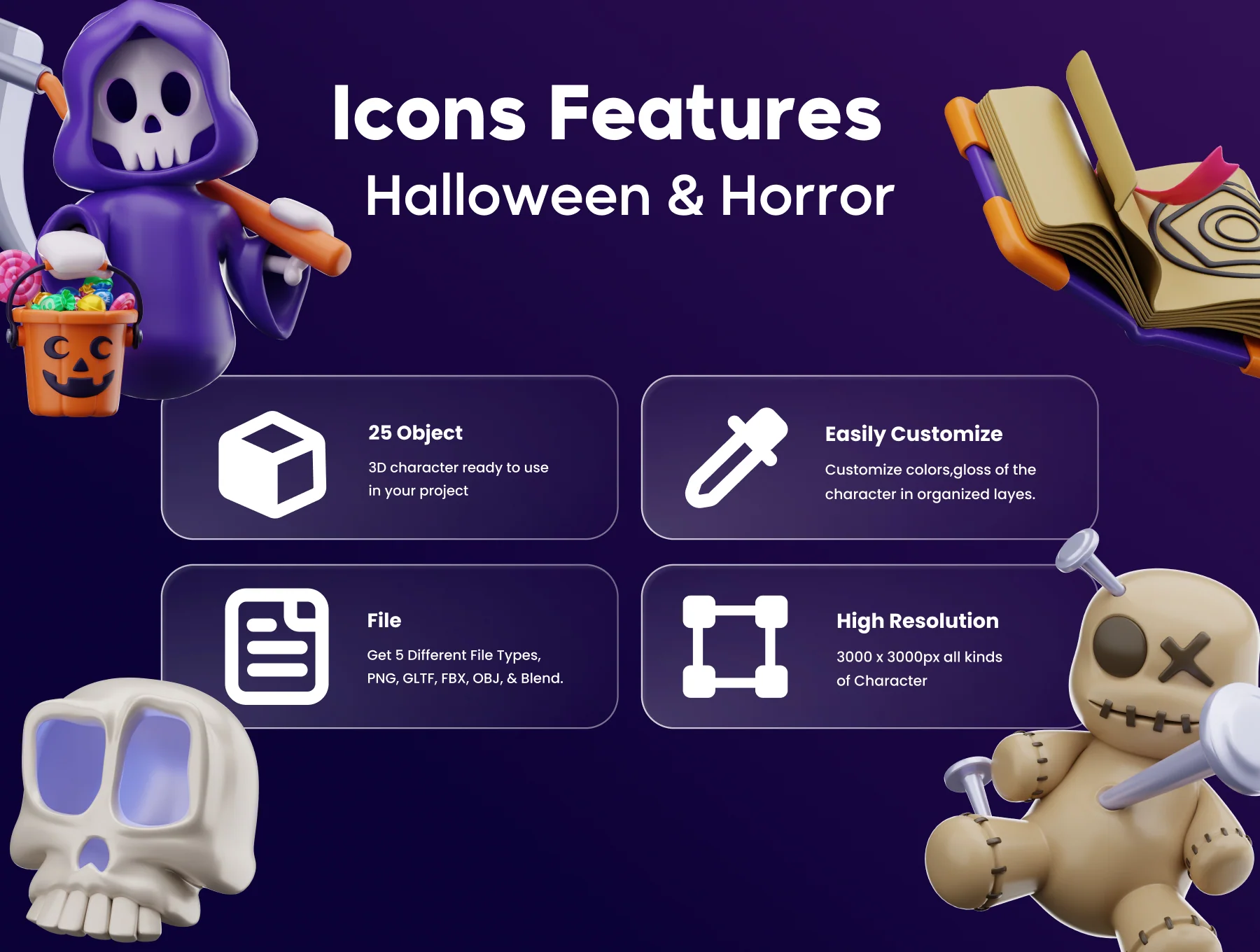 Halloween and Horror 3D Icon Pack 2