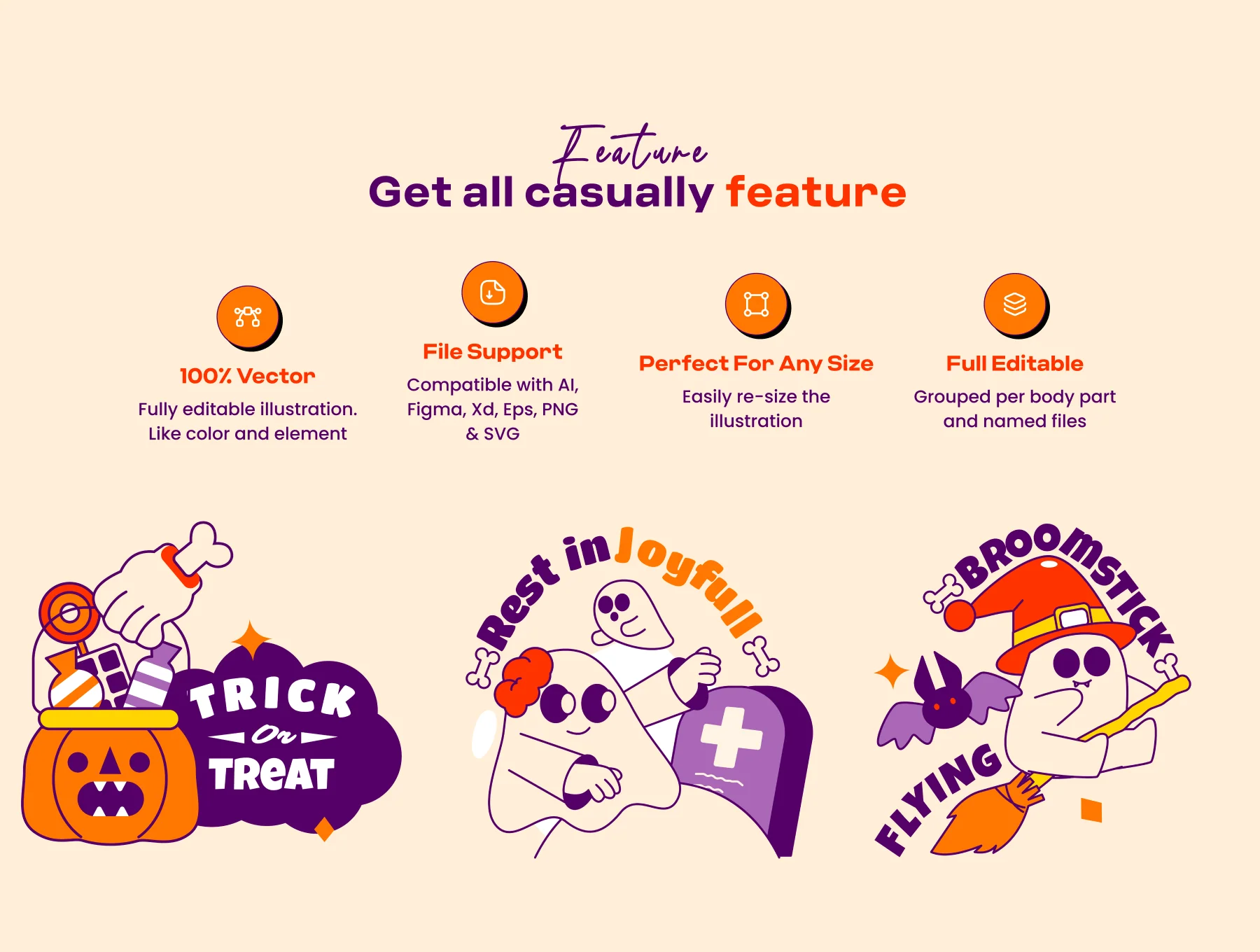 Halloween Sticker Illustration 3