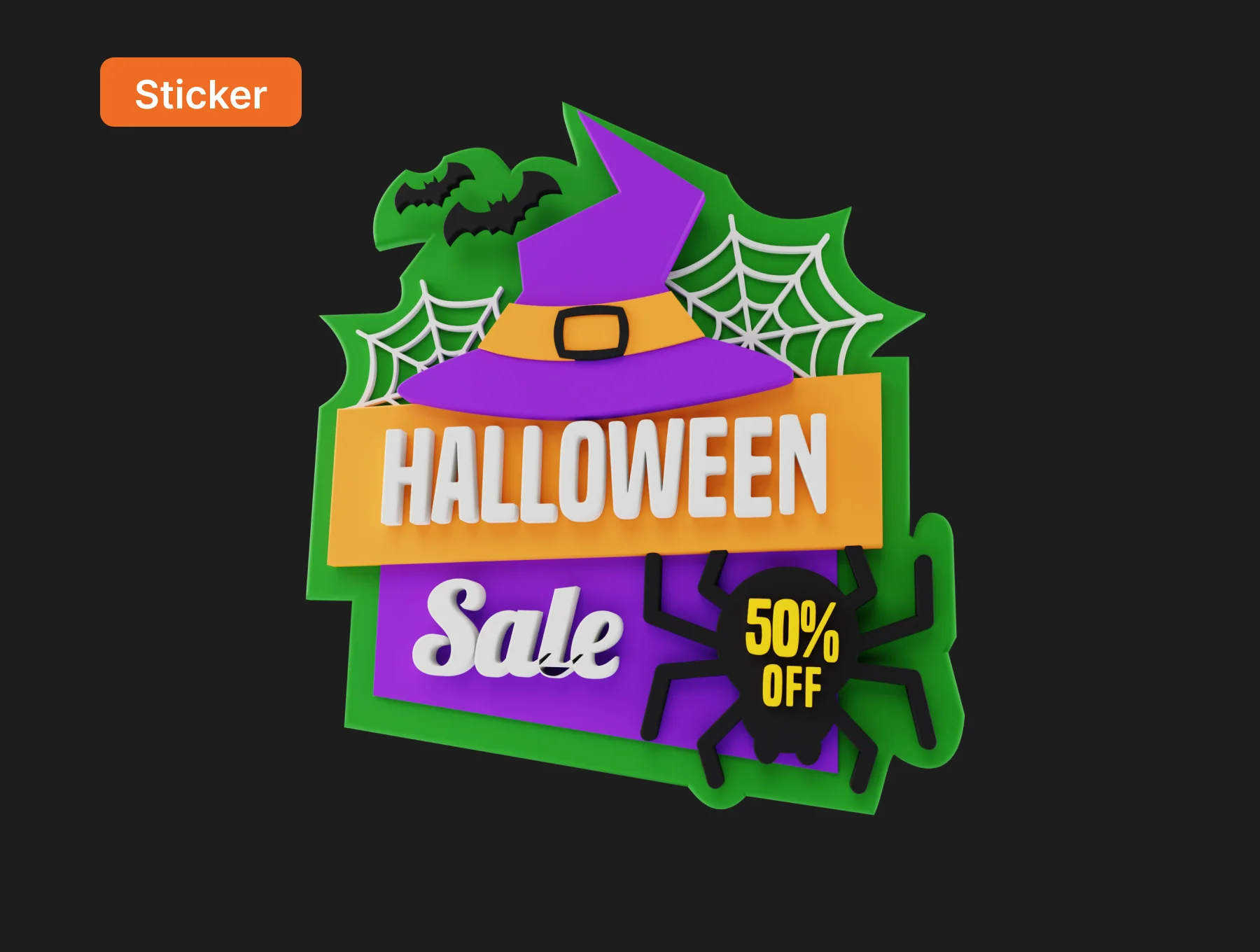 Hallows Eve - Halloween 3D Icon & Sticker Pack 5