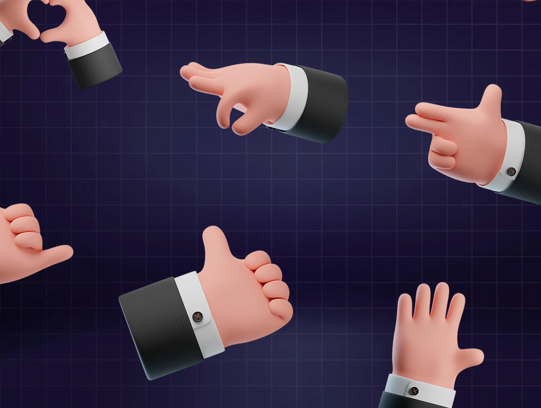 HAND 3D icons pack 6