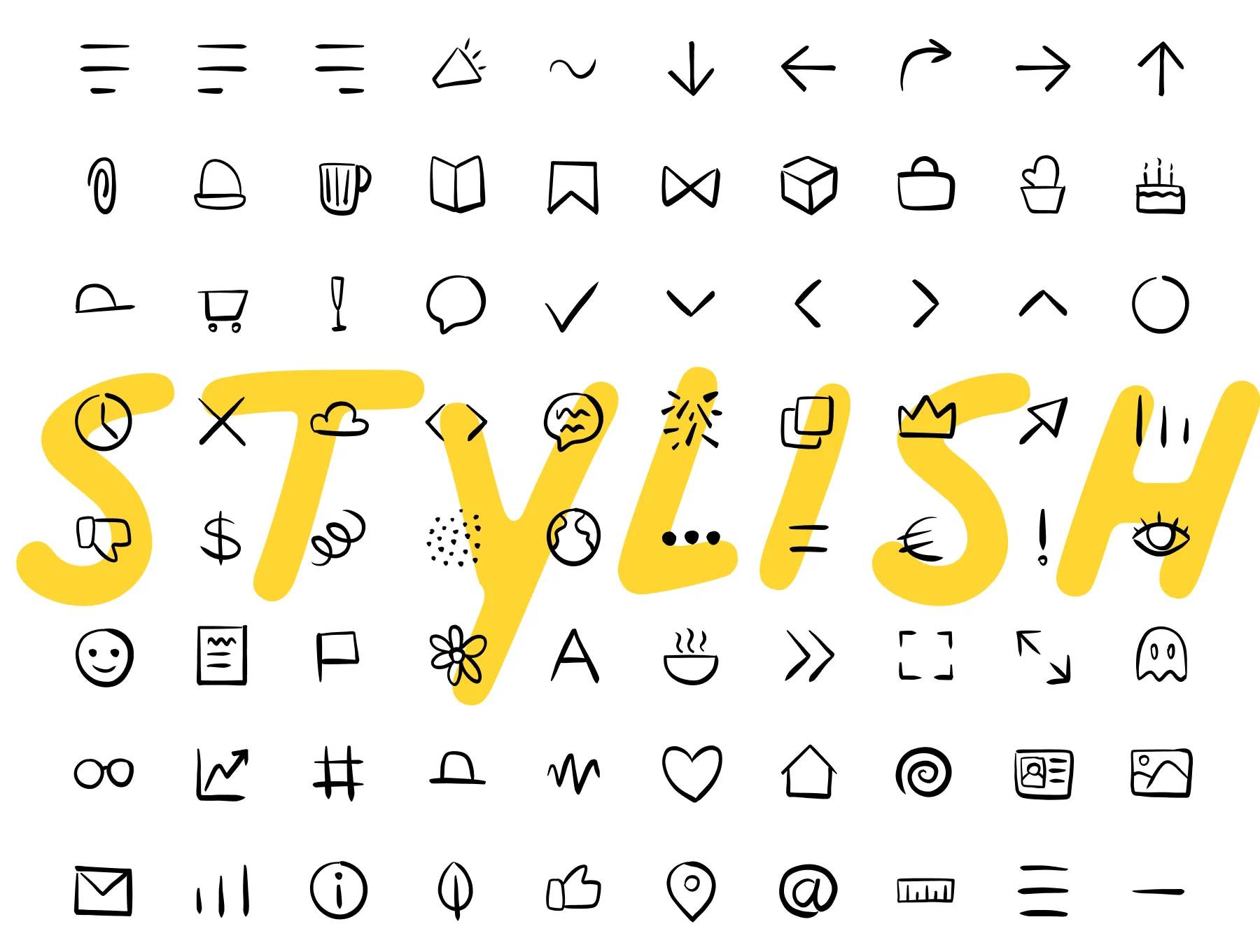 Hand-drawn icons 2