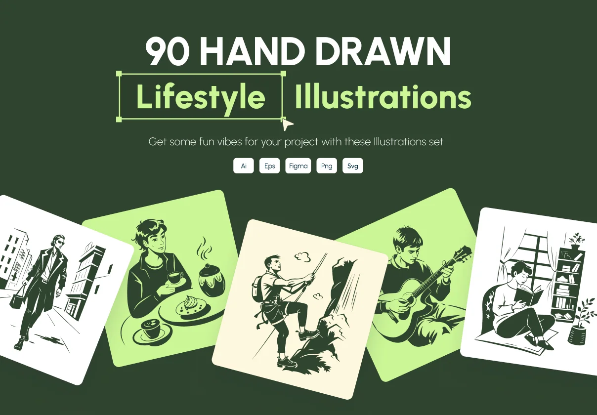Hand Drawn Lifestyle Illustrations