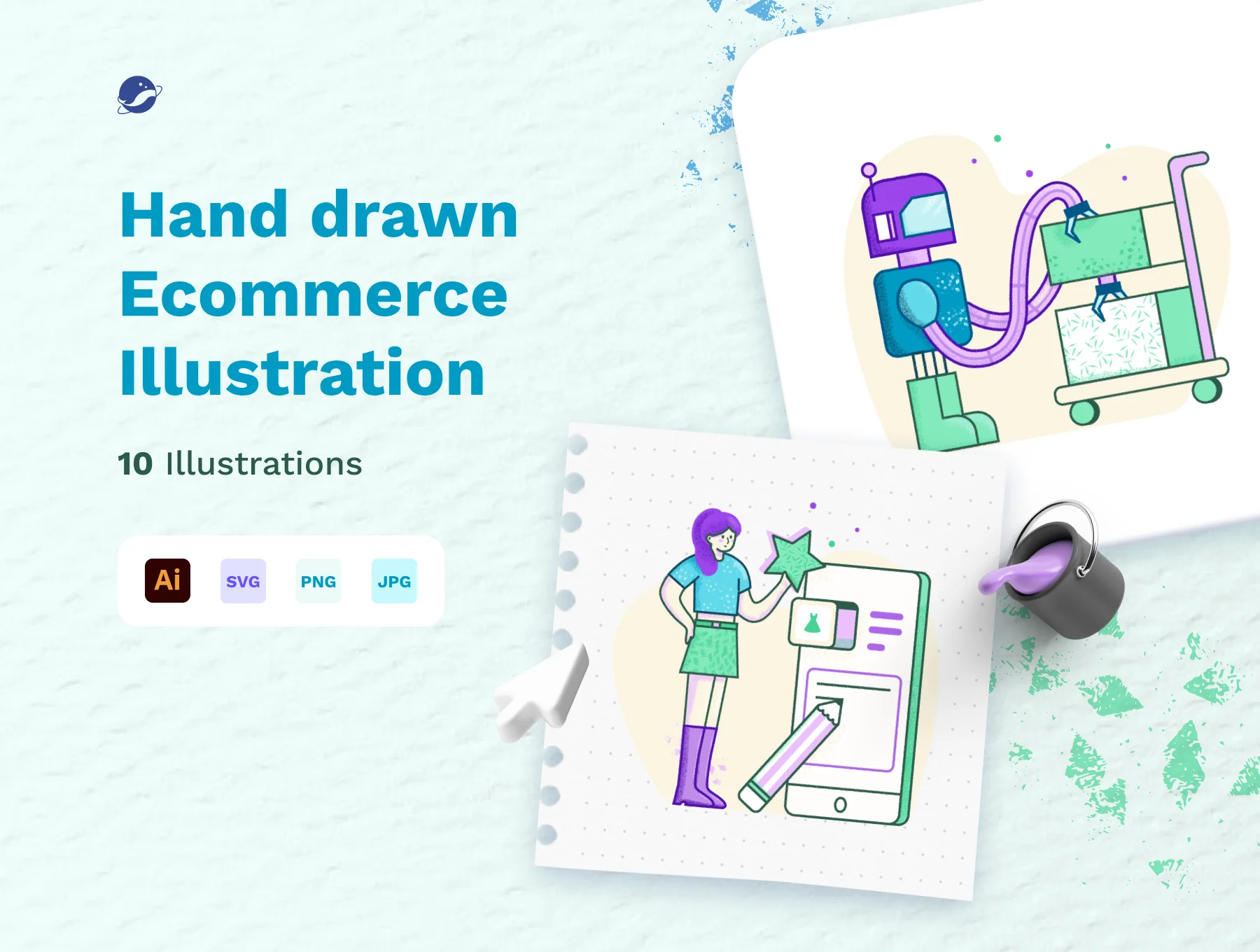 Hand-drawn Ecommerce Illustration Pack