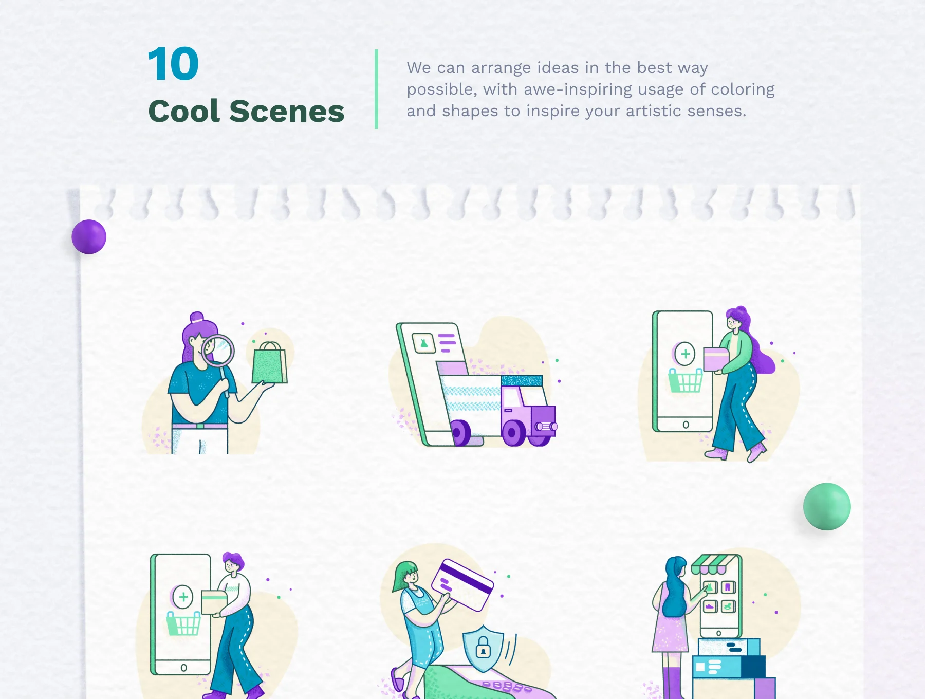 Hand-drawn Ecommerce Illustration Pack 2