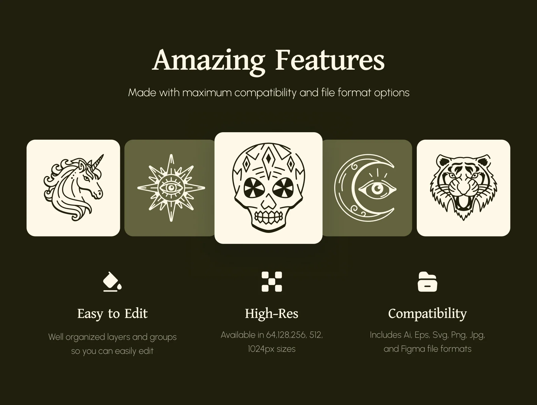 Hand Drawn Tattoos Art Set 2