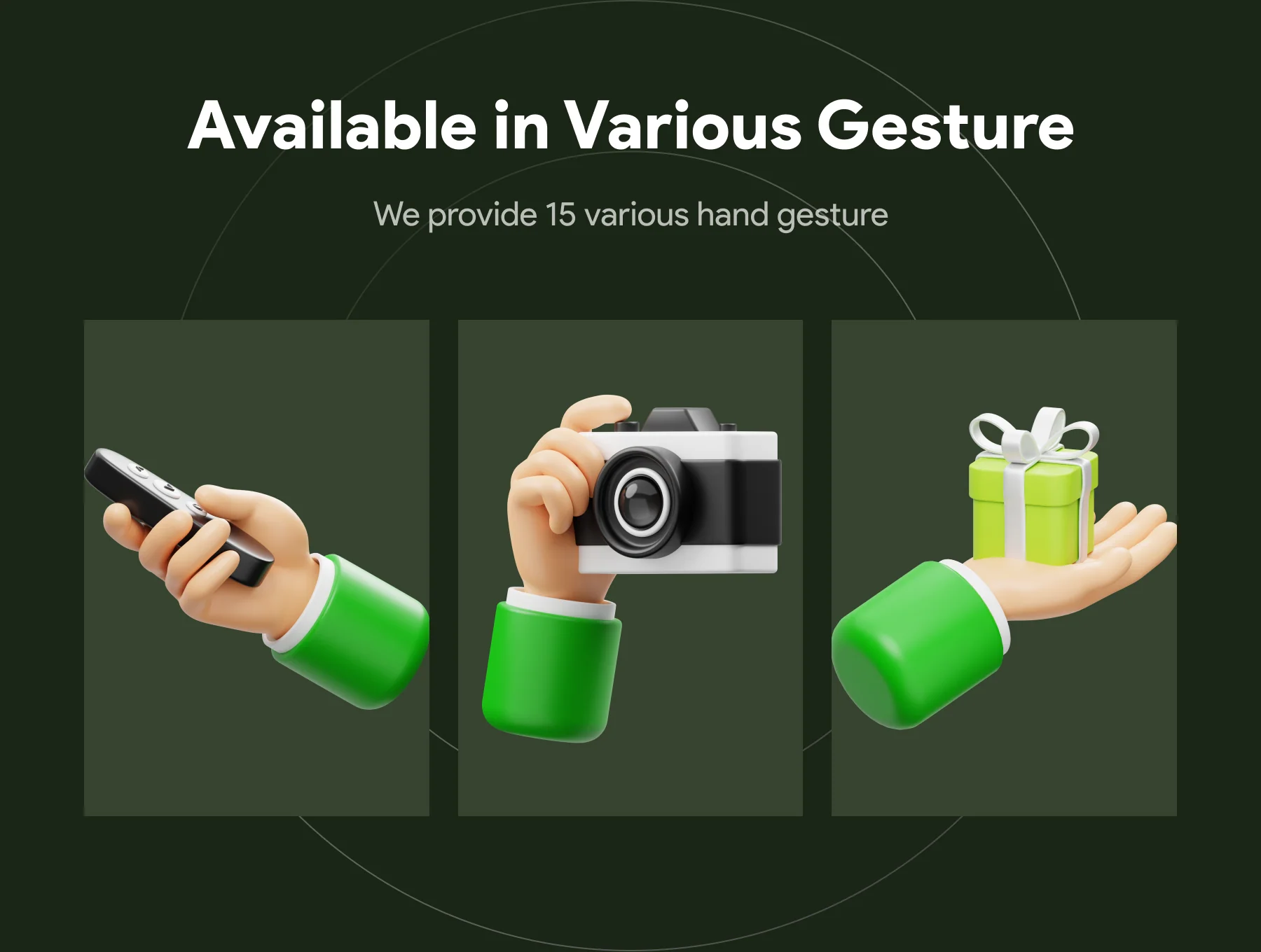 Hand Gesture 3D Icon 3