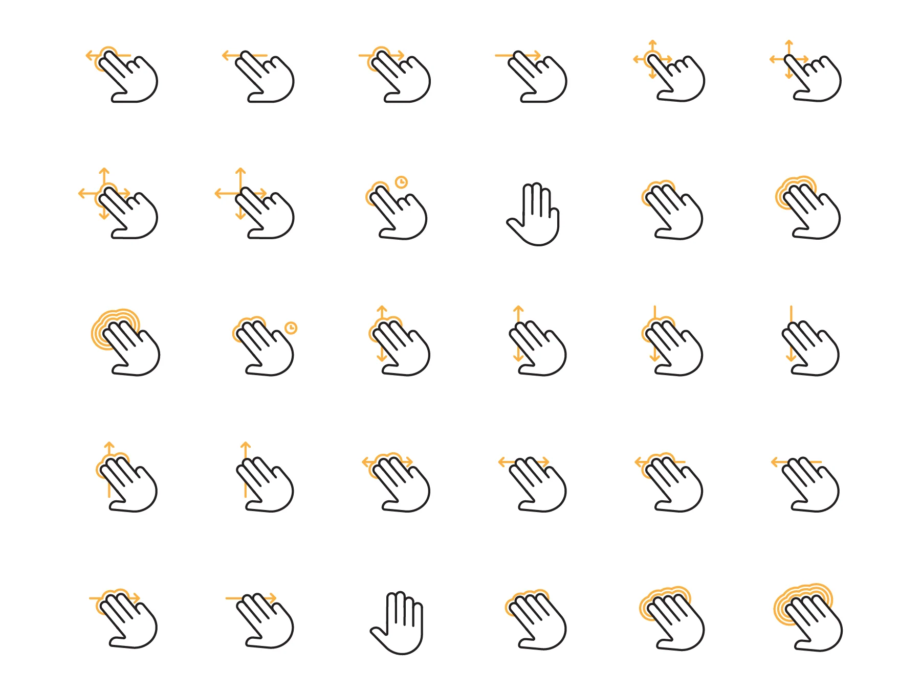 300 Hand Gesture Icon Set 3