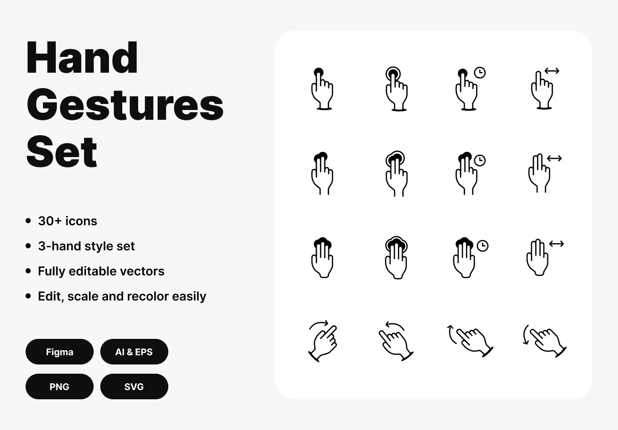 Hand Gestures Set