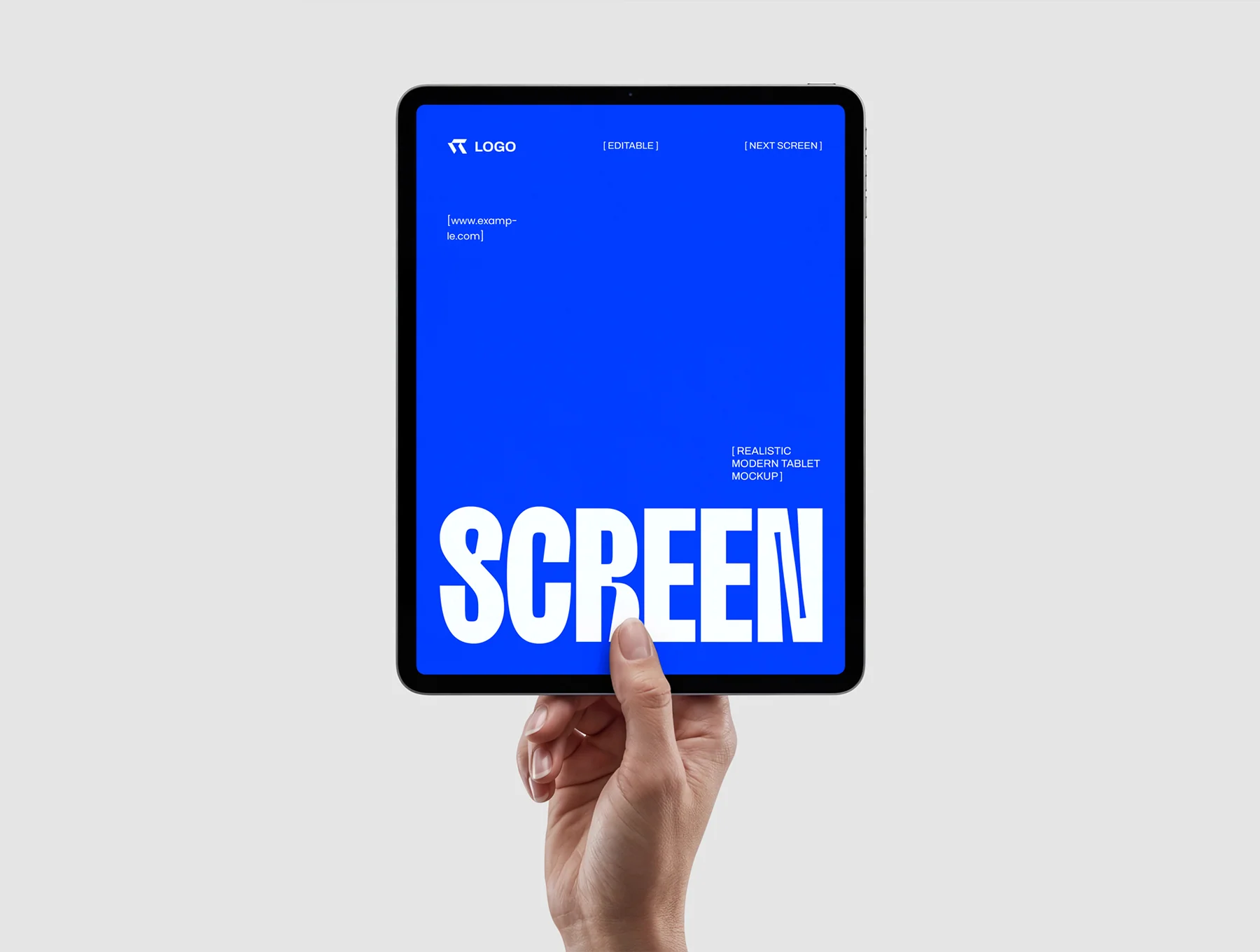 Hand Holding Tablet Mockup 4