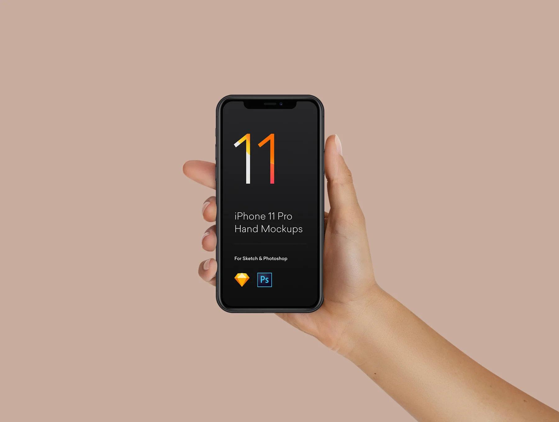 Hand Mockups iPhone 11, S10, Pixel 4 7