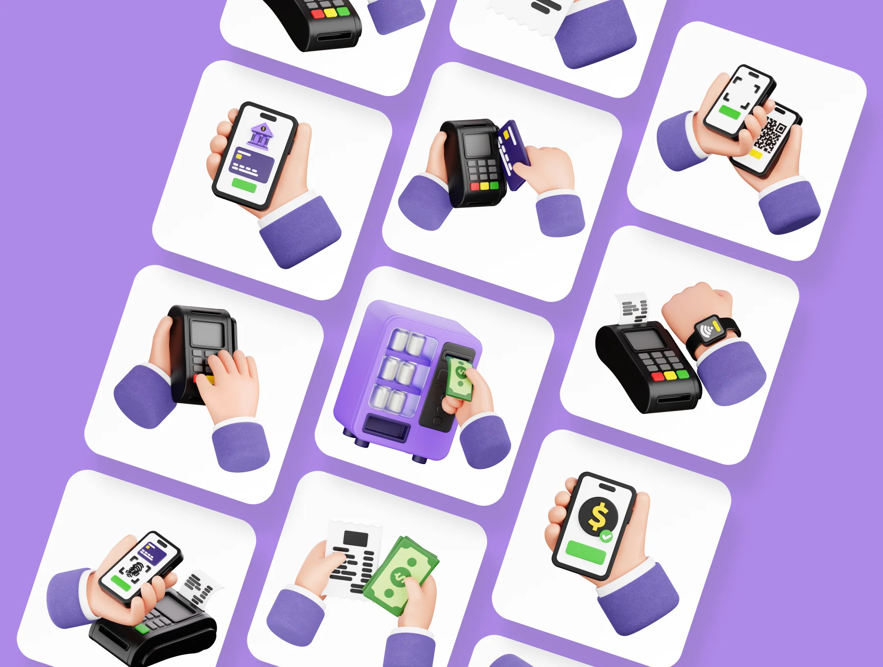 Hand Payment 3D Illustration 2