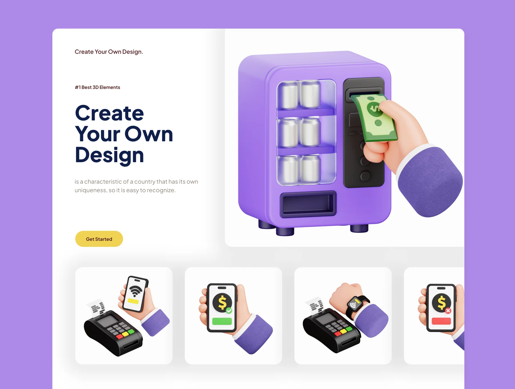 Hand Payment 3D Illustration 3
