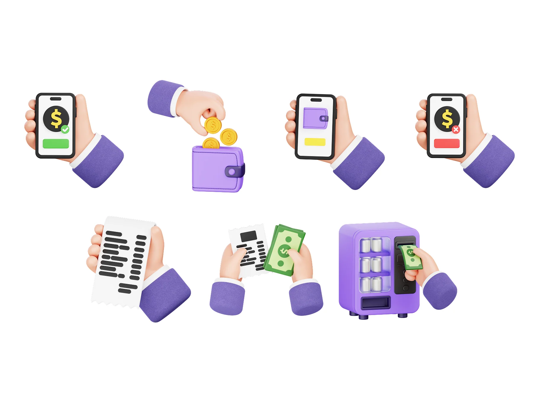 Hand Payment 3D Illustration 5