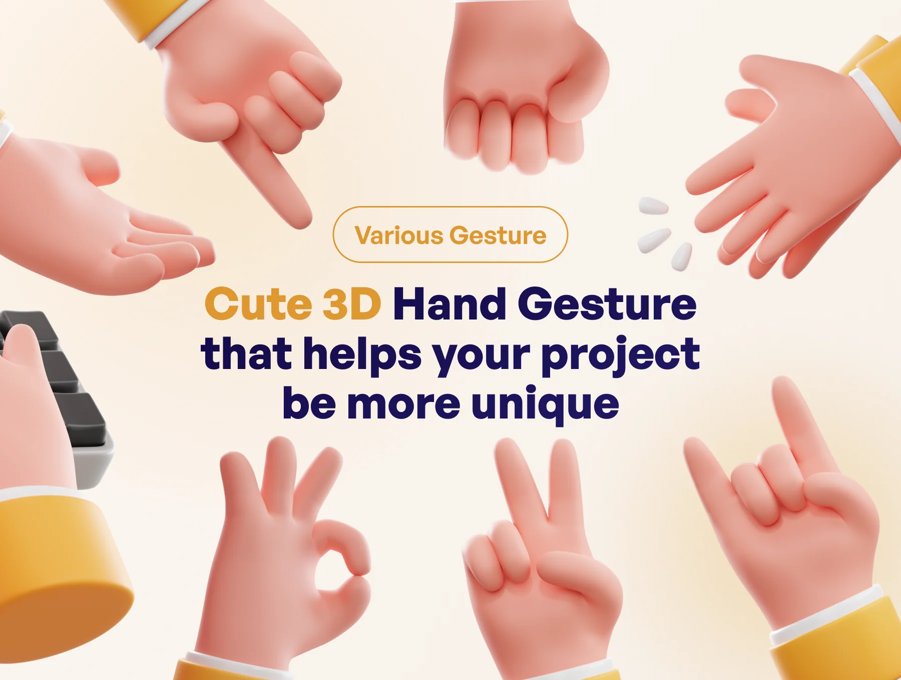Handflufy - Cute 3D Hand Gesture 2