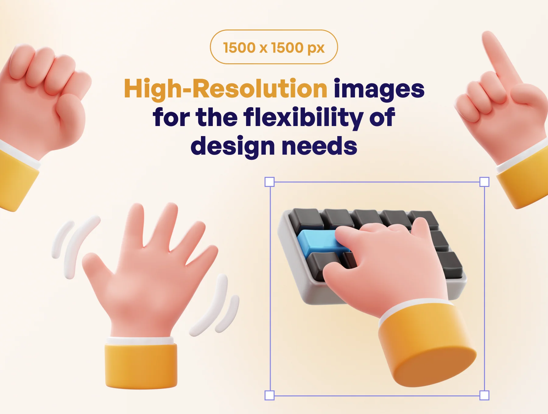 Handflufy - Cute 3D Hand Gesture 4