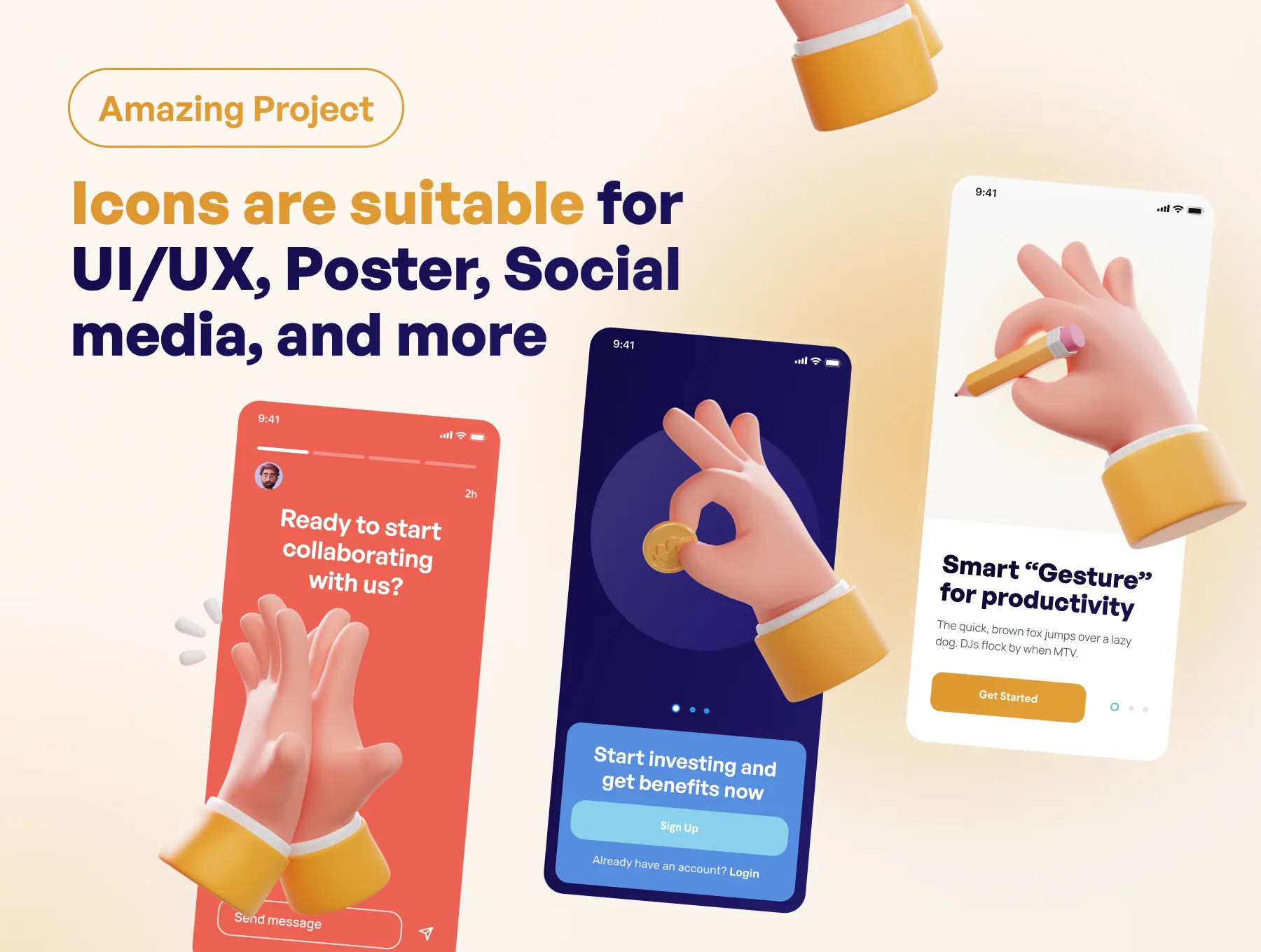 Handflufy - Cute 3D Hand Gesture 5