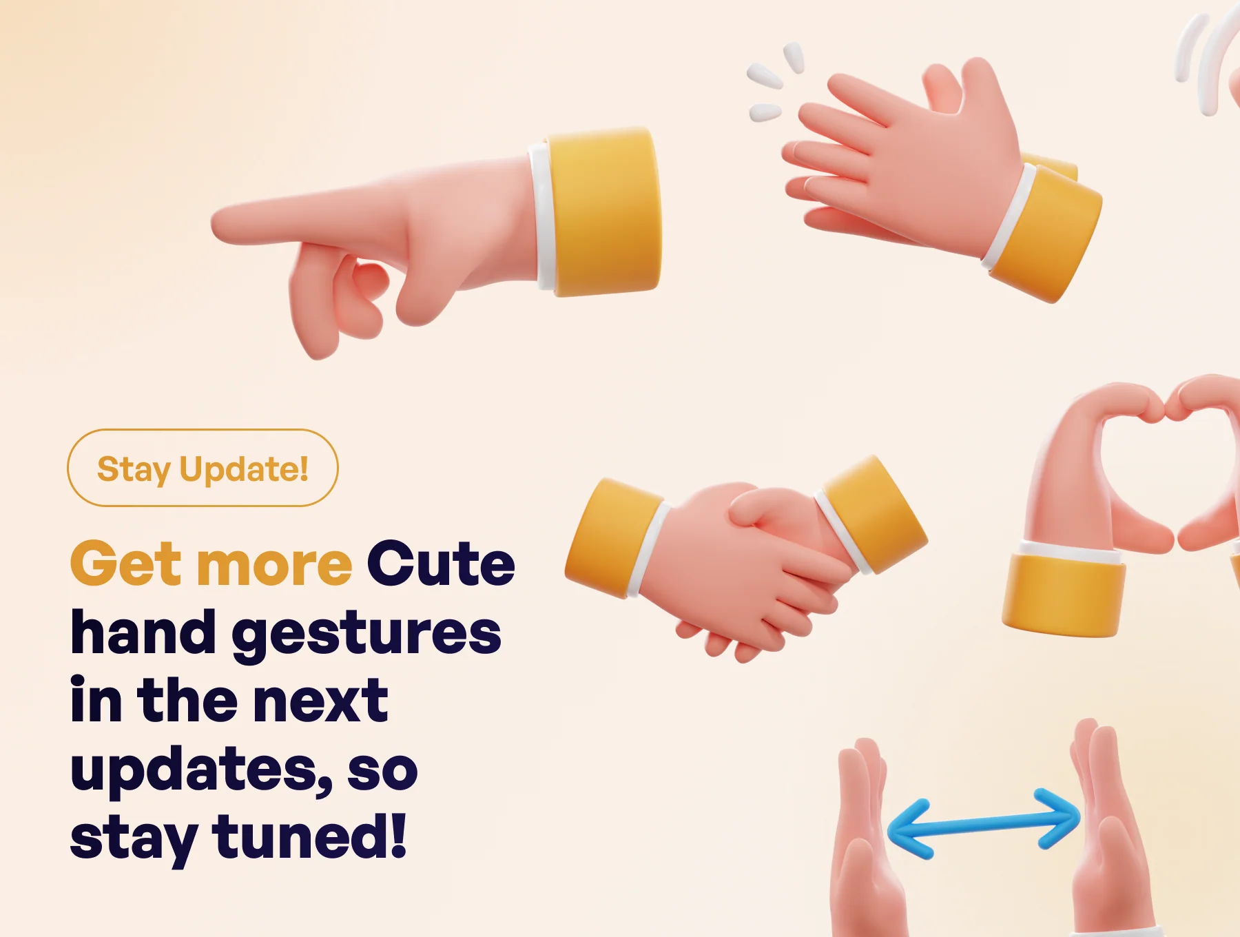 Handflufy - Cute 3D Hand Gesture 7