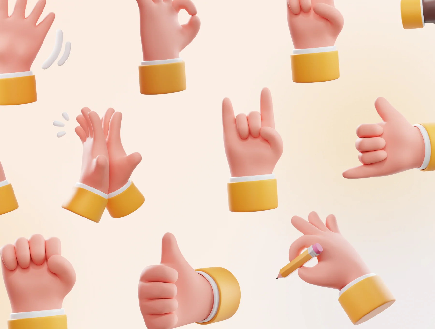 Handflufy - Cute 3D Hand Gesture 8