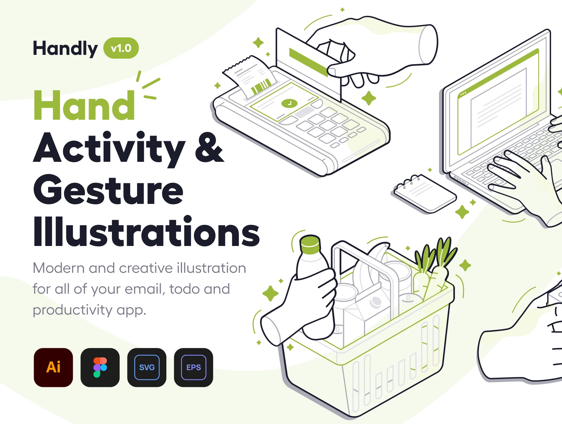 Handly - Hand Activity & Gesture Illustration