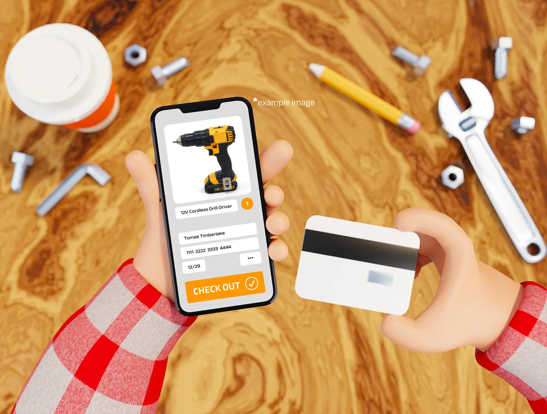 Hands and gadgets mock-up constructor 7