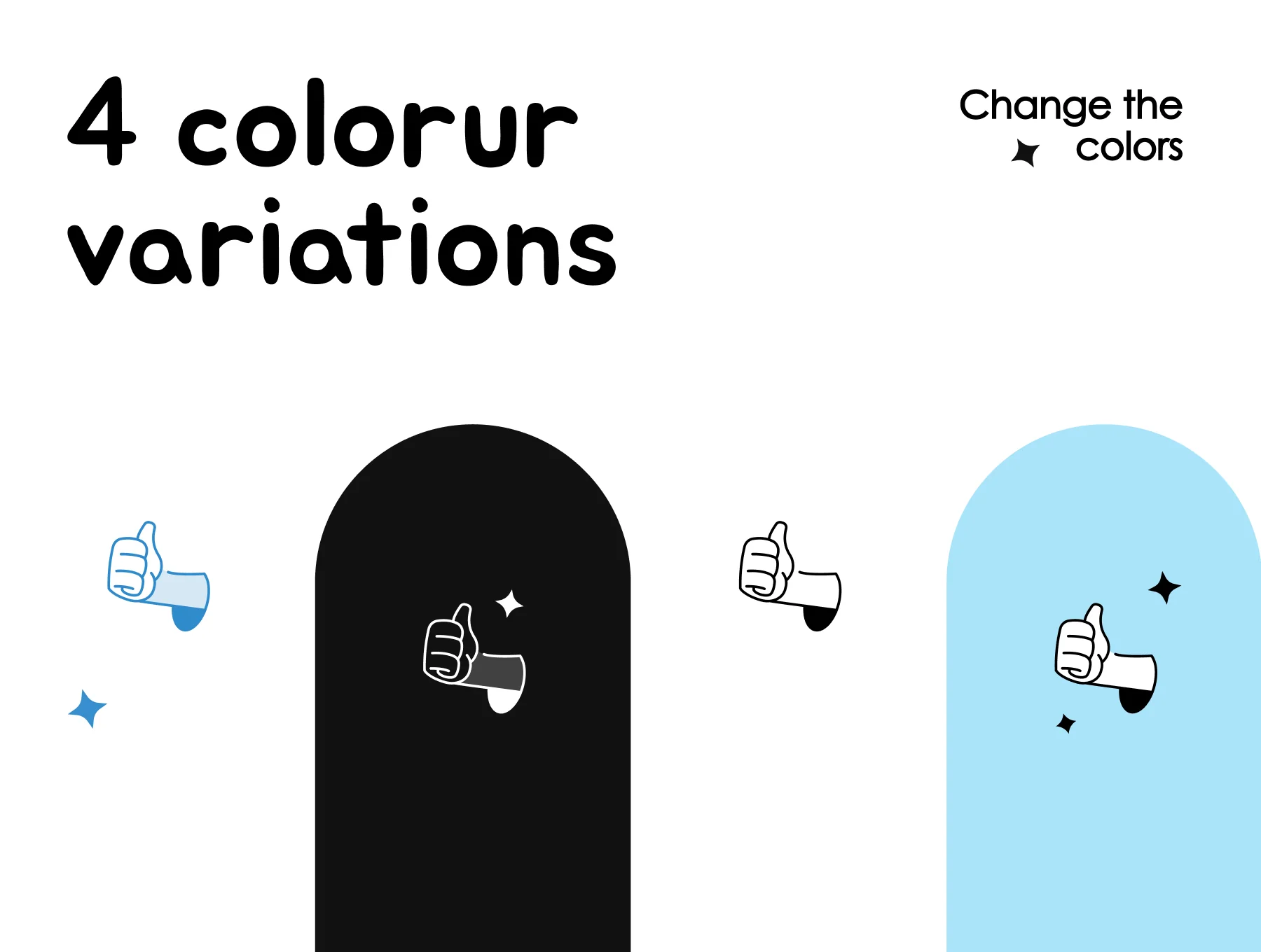 Hands gestures - drawn icons 3