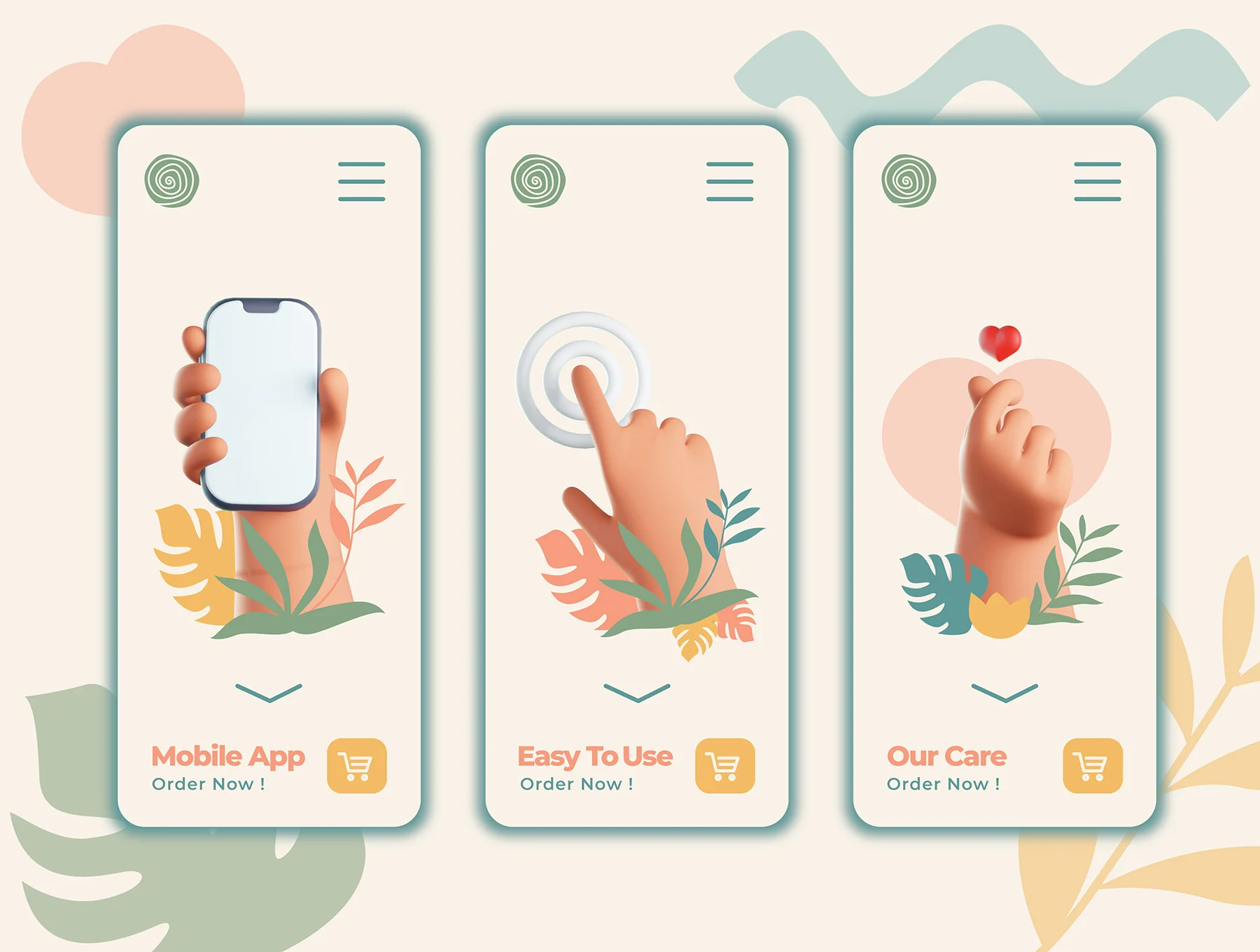 Hands Gesture 3D Icons 4