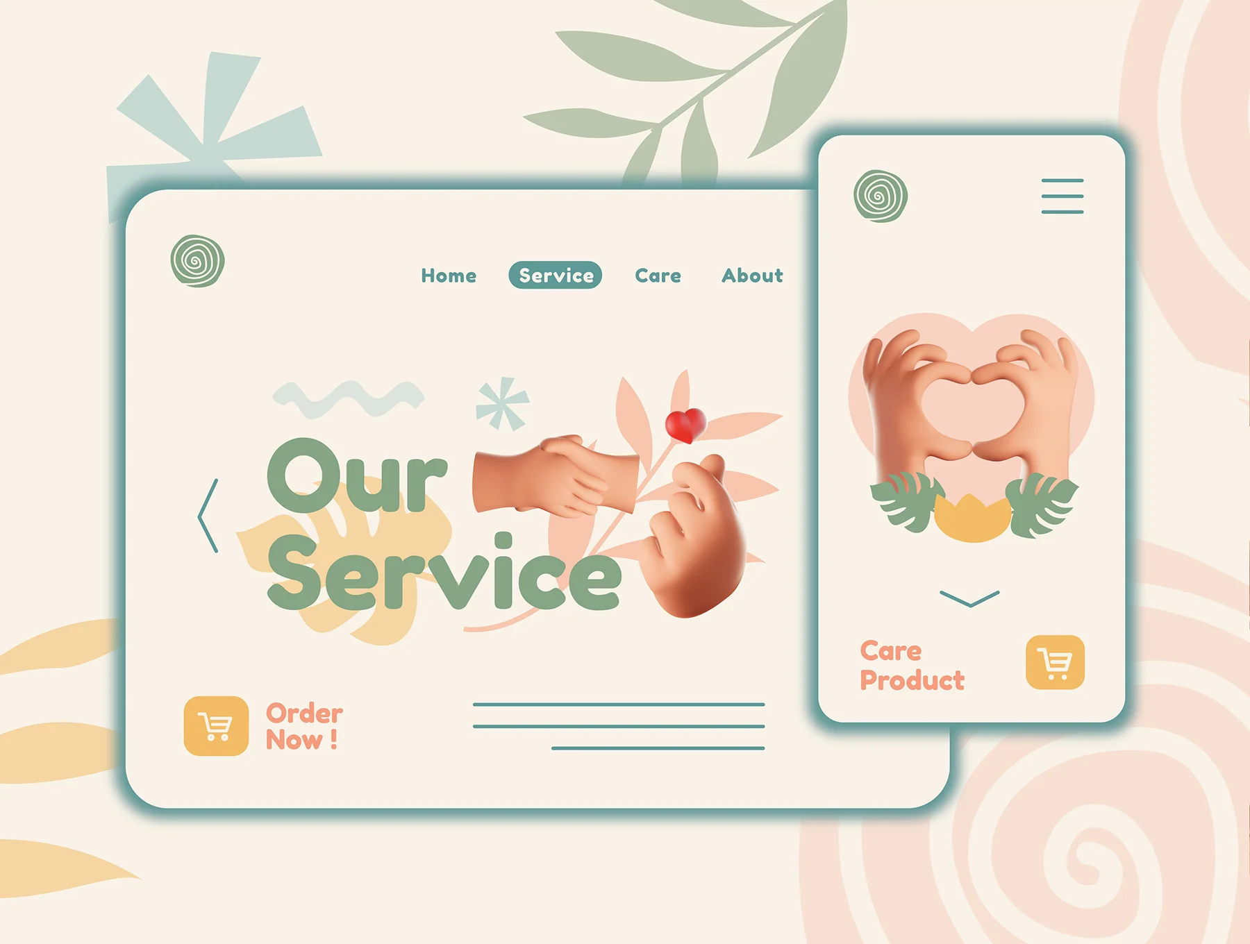 Hands Gesture 3D Icons 5