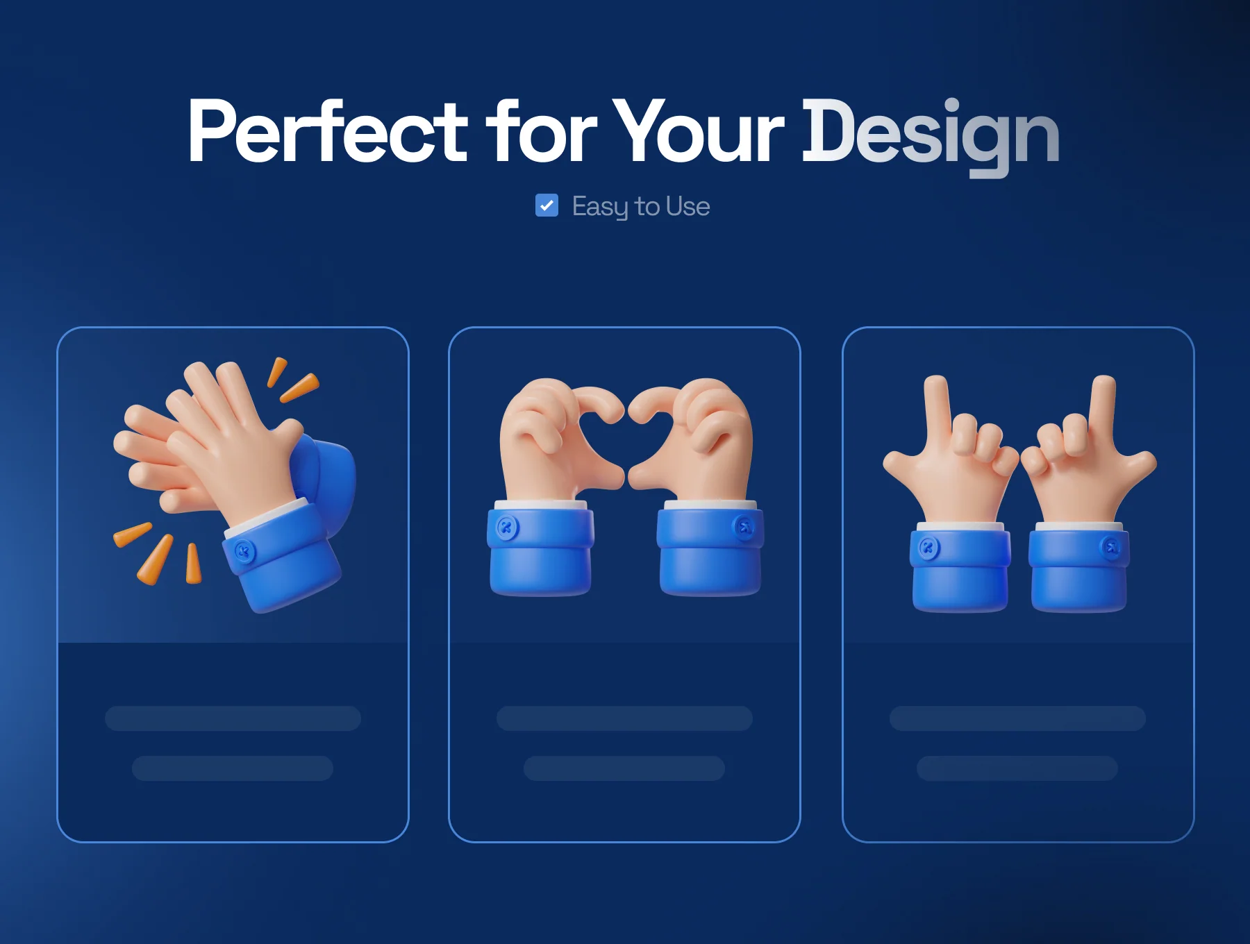 Hand Gesture 3D Icon Set V.1 7