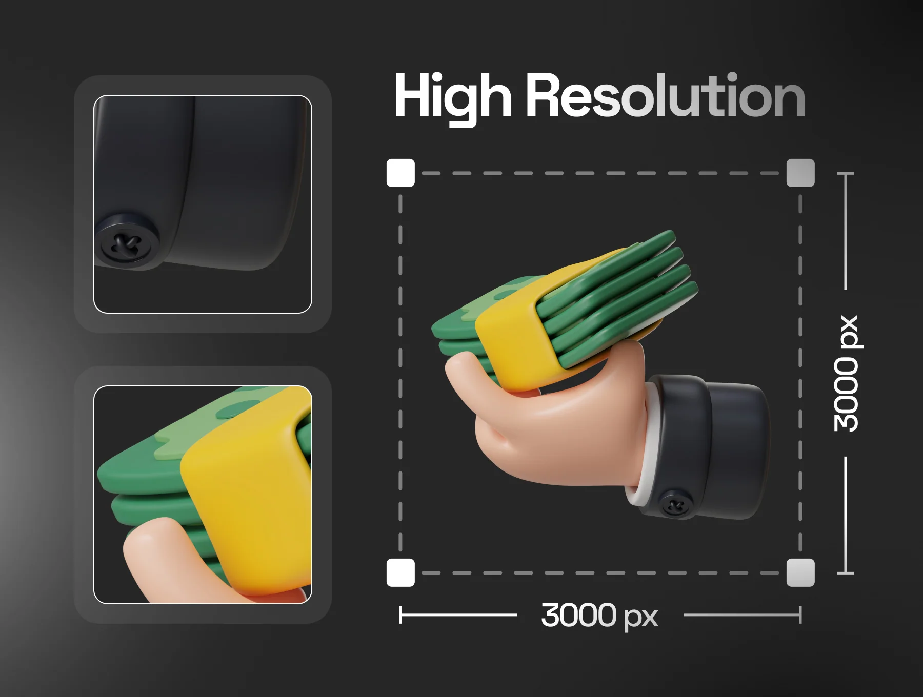 Hand Gesture 3D Icon Set V 2.0 4