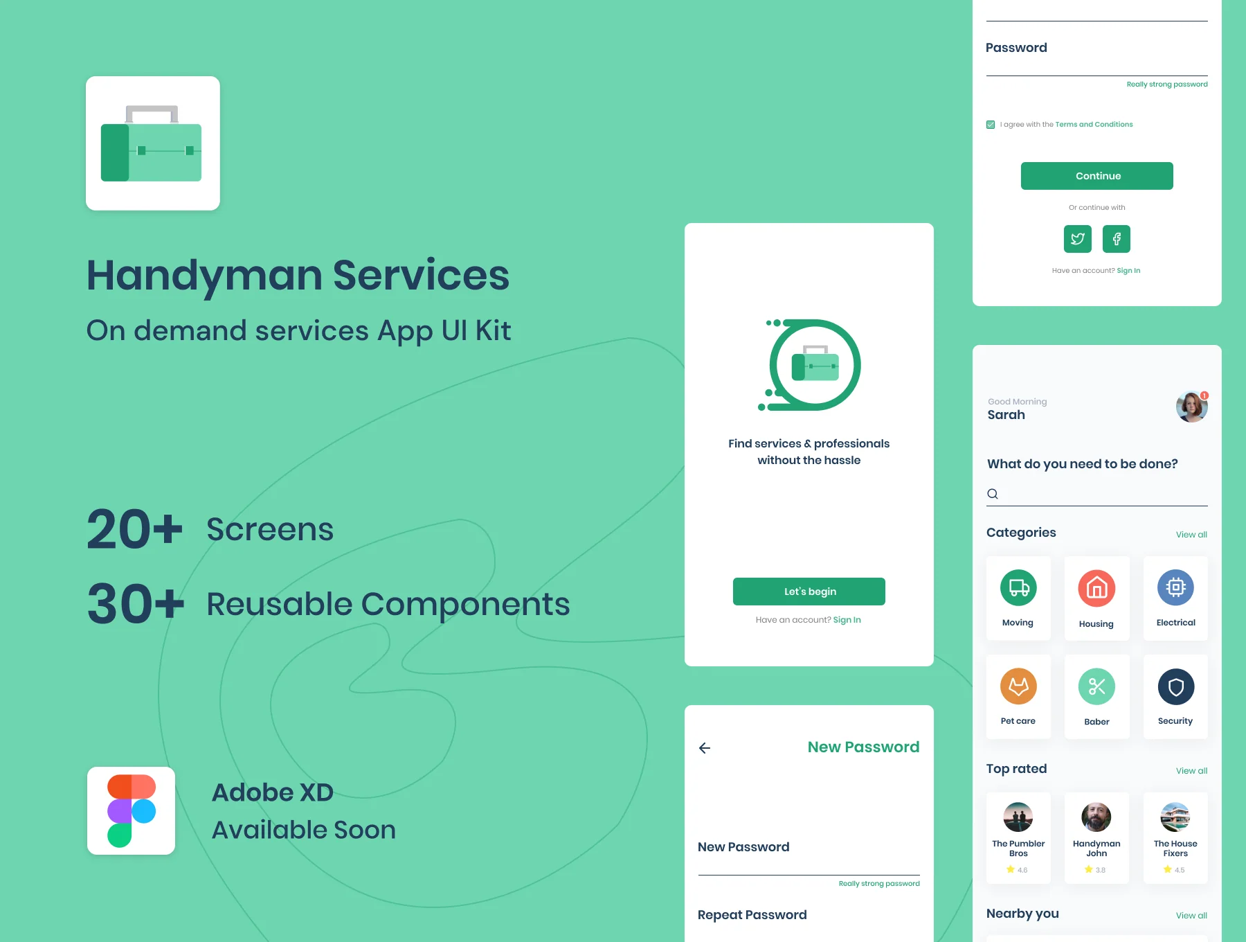 Handyman Services App UI Kit