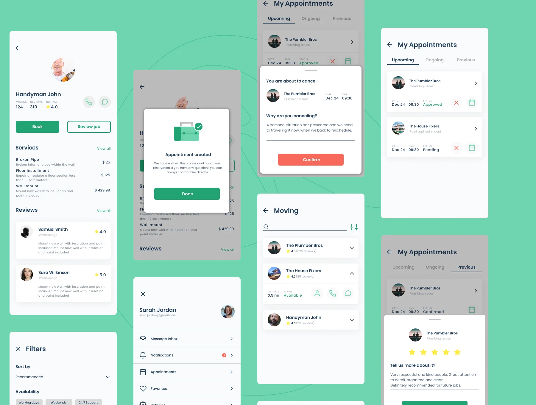 Handyman Services App UI Kit 2