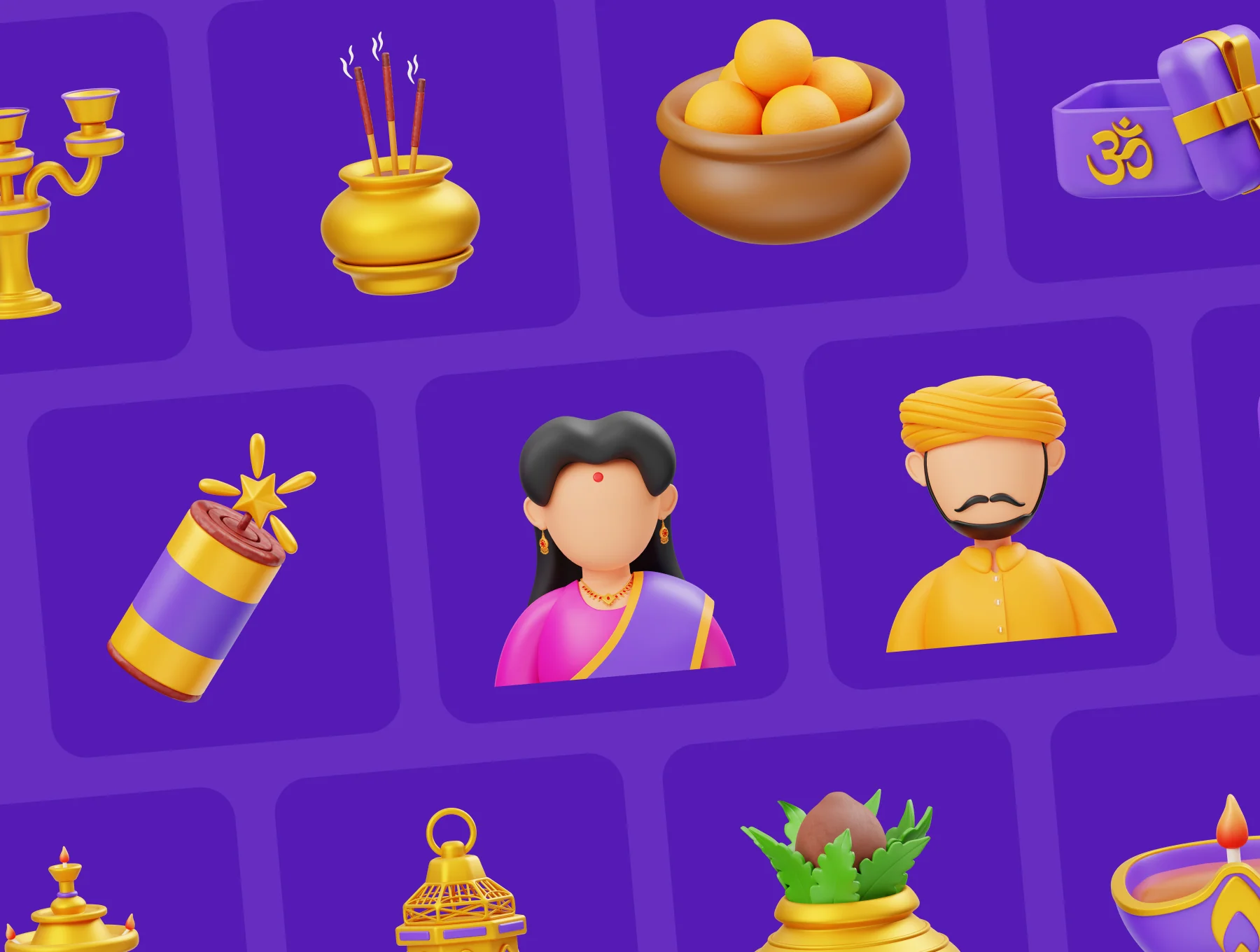 Happy Diwali 3D Illustration 5
