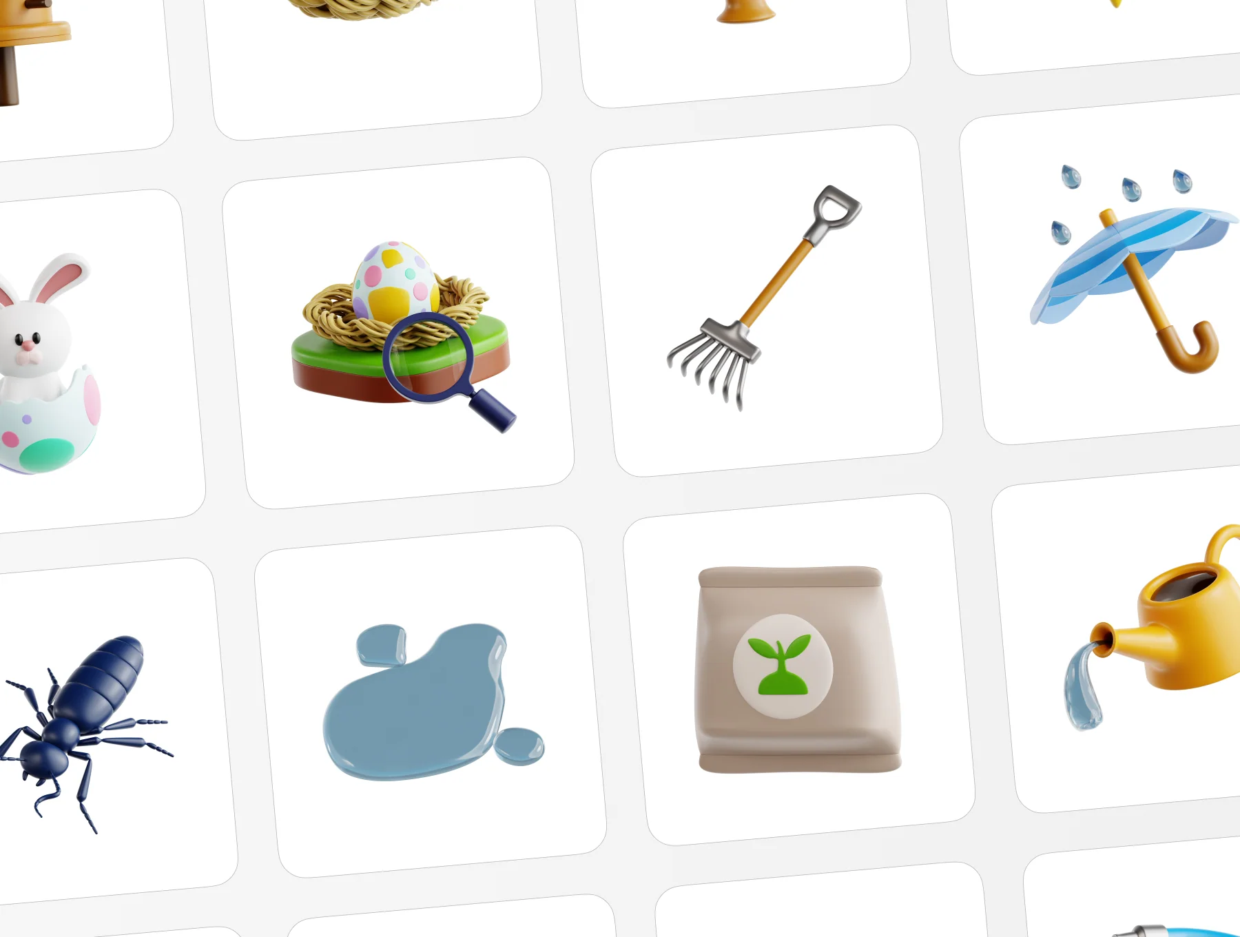 Happy Spring 3D Icon Set 6