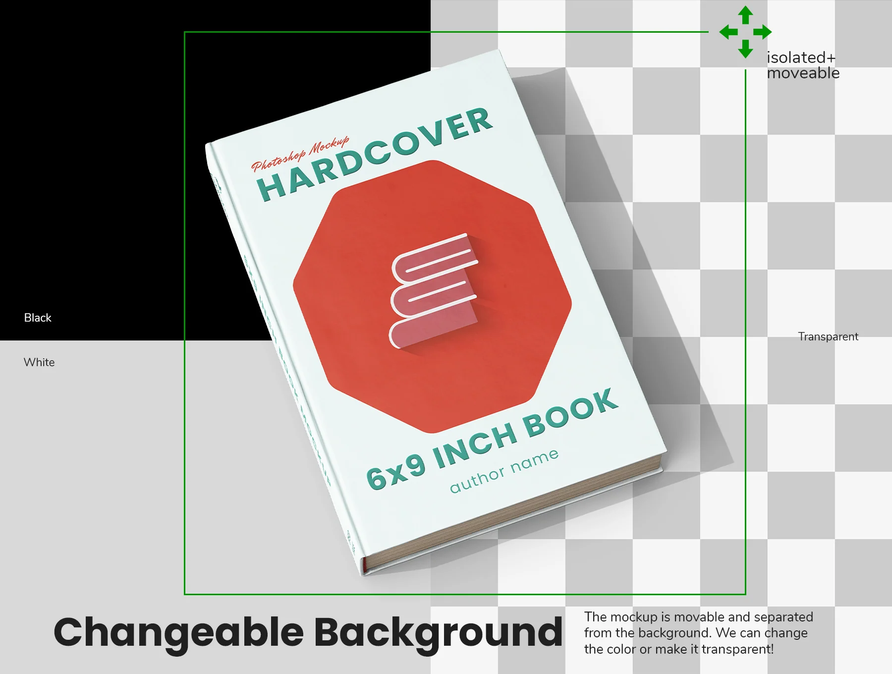 Hardcover Book 6x9 Inch Mockup Set 6