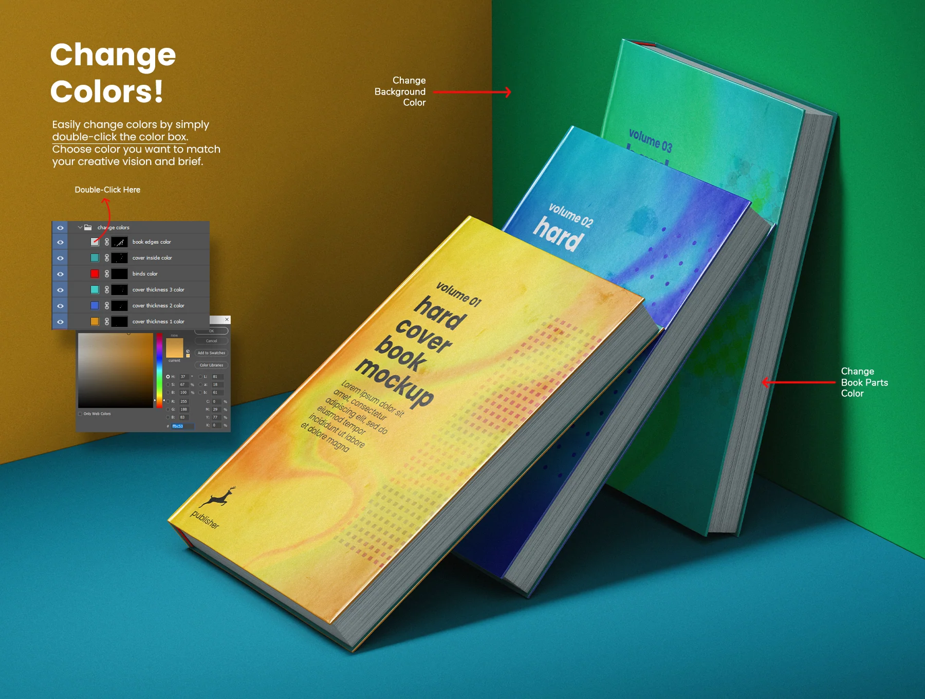 Hardcover Book 6x9 Inch Size Mockups 4