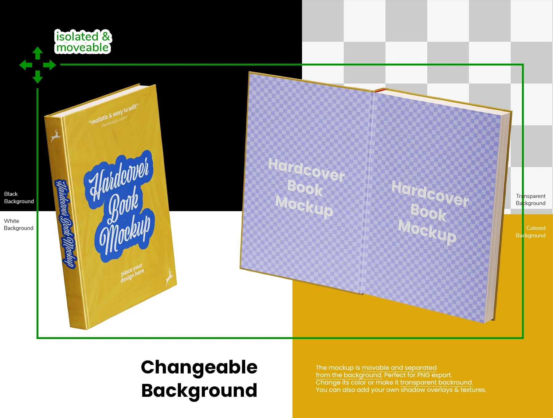 Hardcover Book 6x9 Inch Size Mockups 6