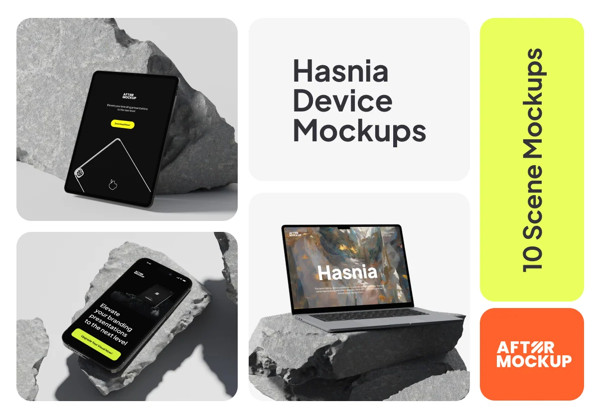 Hasnia Device Mockups