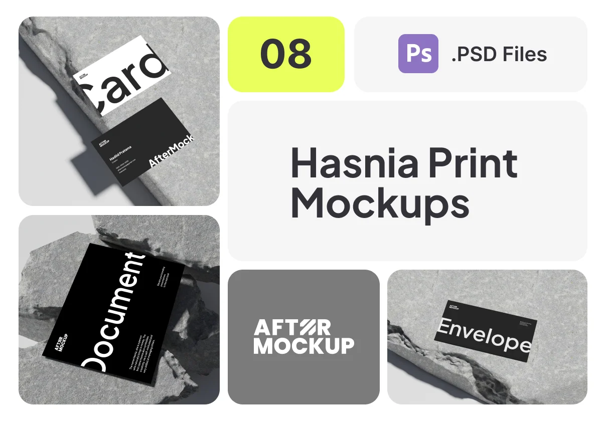 Hasnia Print Mockups