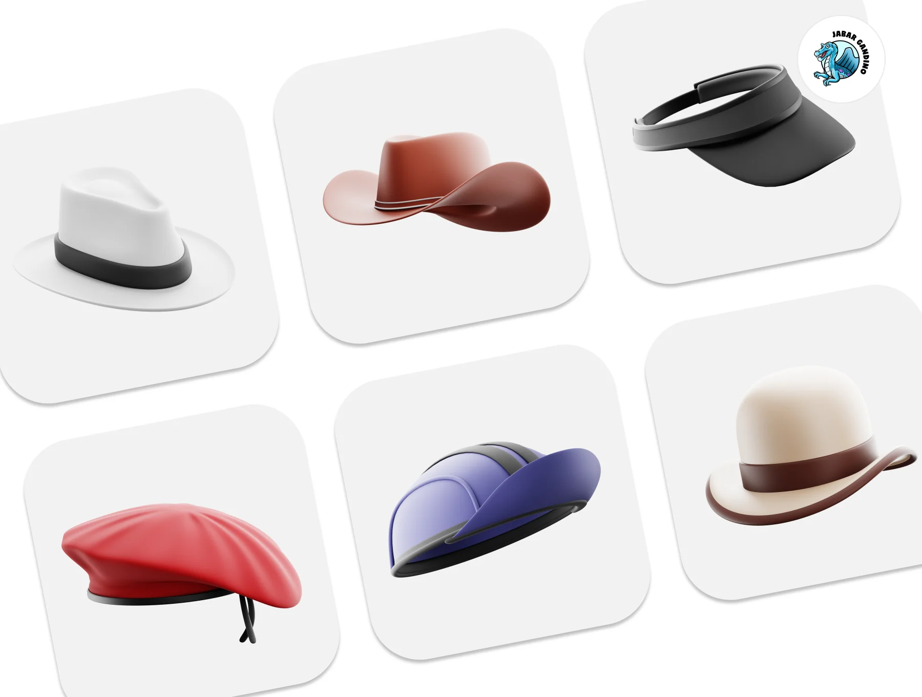 Hat 3D Icon Set 6