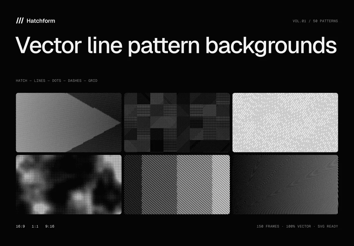 Hatchform — Vector Line Pattern Backgrounds