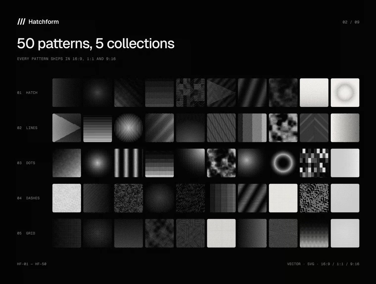 Hatchform — Vector Line Pattern Backgrounds 2