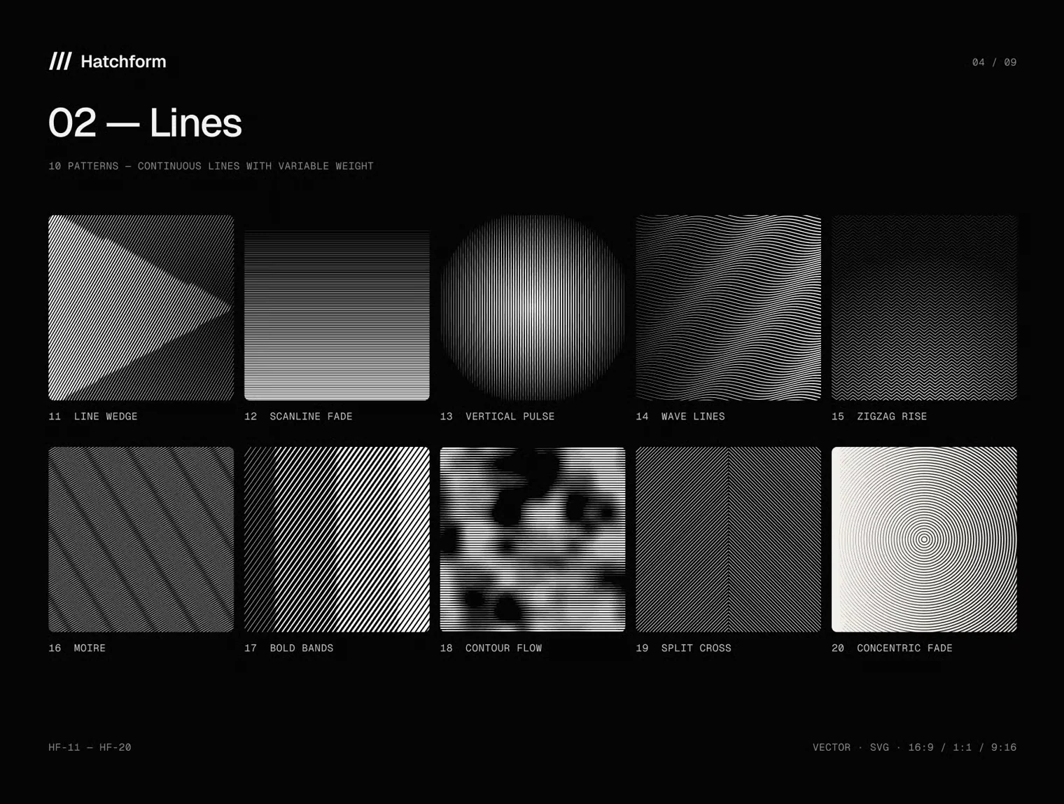 Hatchform — Vector Line Pattern Backgrounds 4