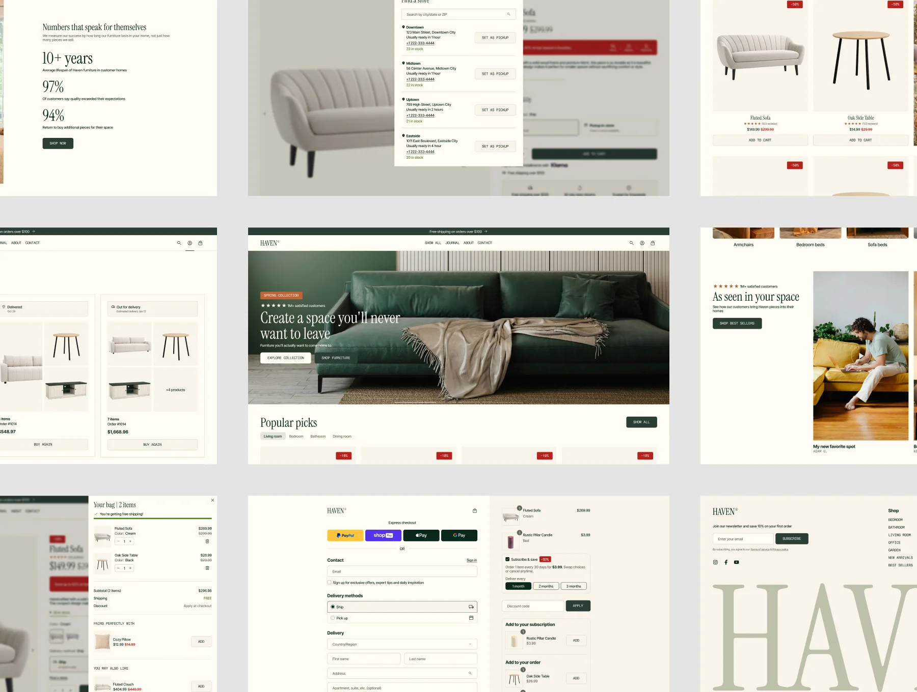Haven Furniture Shopify E-Commerce Store Template 2